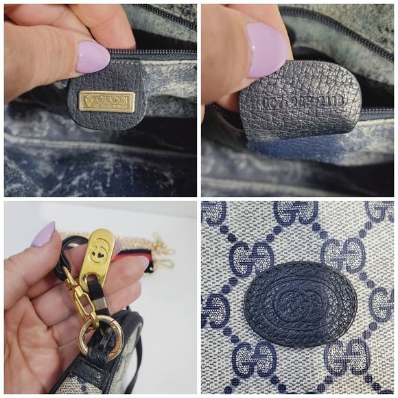 Gucci Authentic Vintage GG monogram PVC leather crossbody pouch bag - Picture 4 of 16